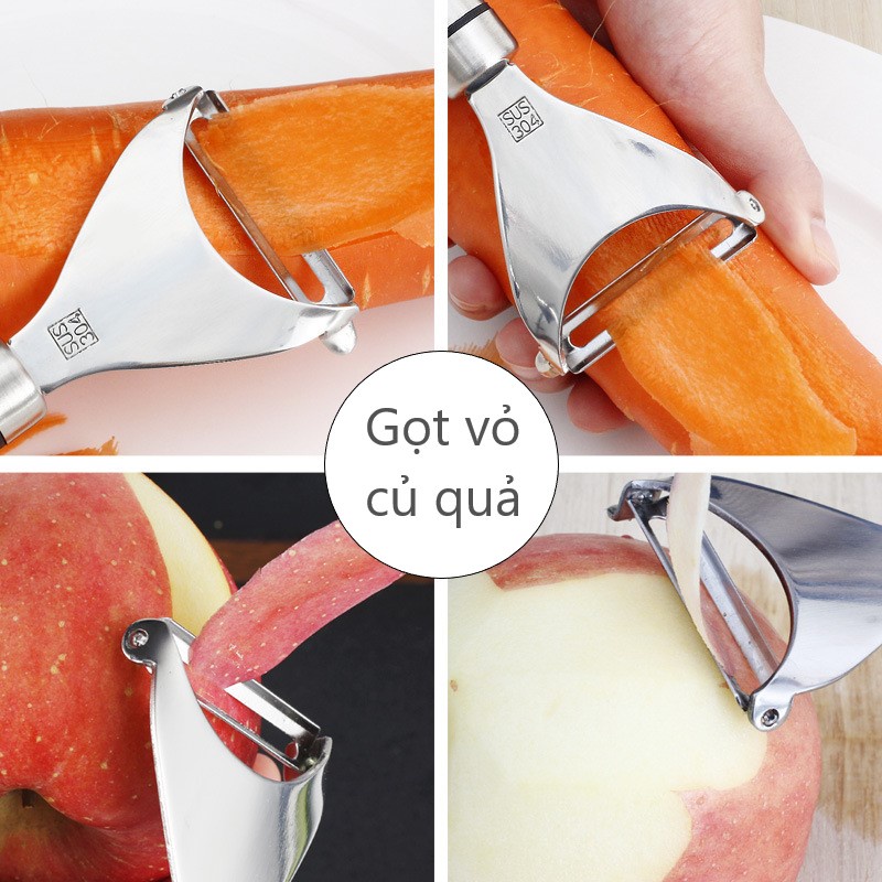 Nạo củ quả inox [FREESHIP] 304 Malicook đa năng