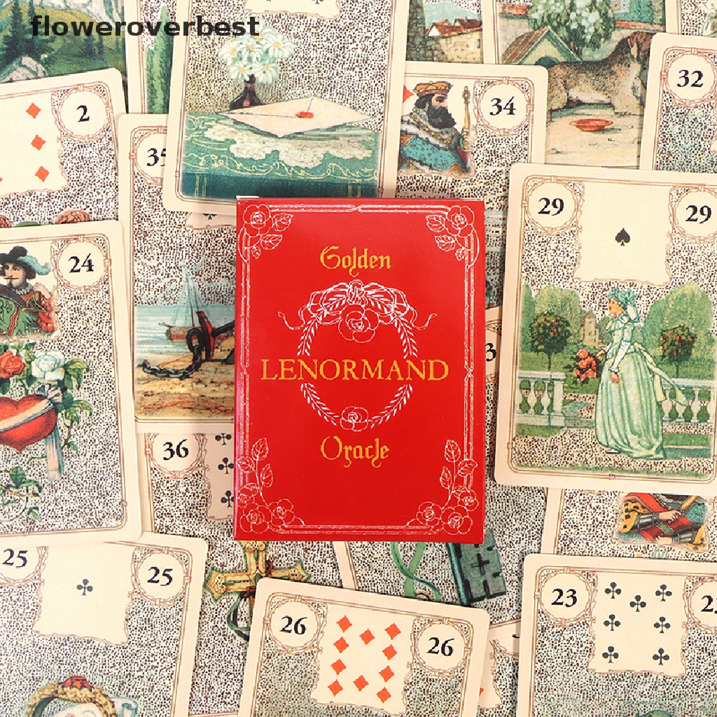 Bộ Thẻ Bài Trò Chơi Lenormand Oracle Phiên Bản Tiếng Anh