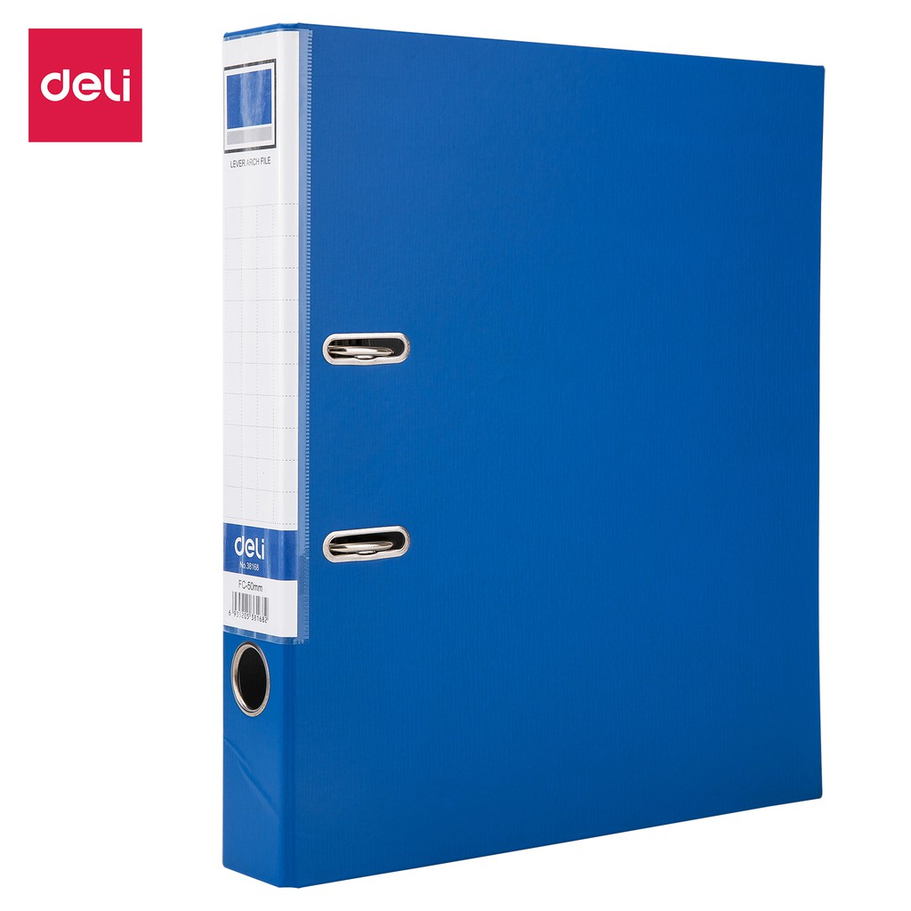 File càng cua Deli - Khổ A4 / FC - 5cm/7cm - Xanh dương - 1 chiếc - W38168 / W38169 / W38178 / W38179