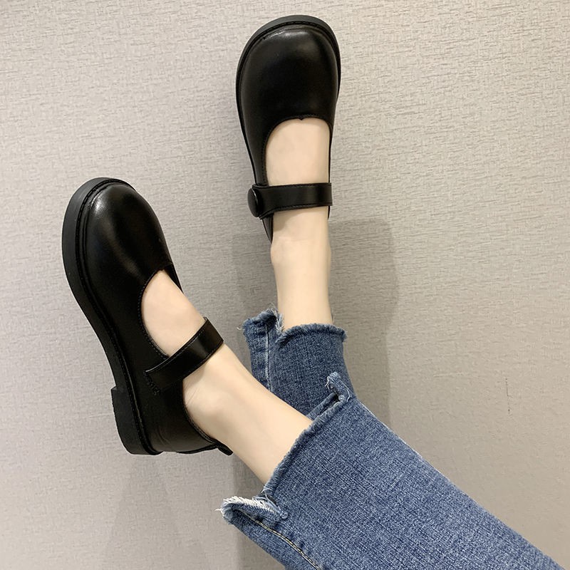 🔥Hot sale！Mary Jane Nhật Bản jk giày da nhỏ nữ sinh viên chuyến bay retro phong cách Anh phần mỏng ' ,