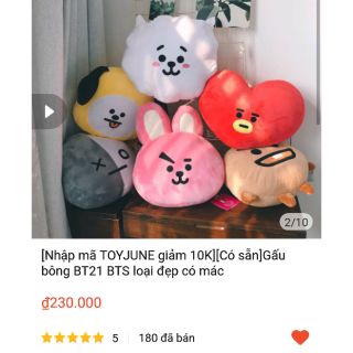 [Có sẵn] Gấu bông BT21 nhóm BTS siêu đẹp (có mác)