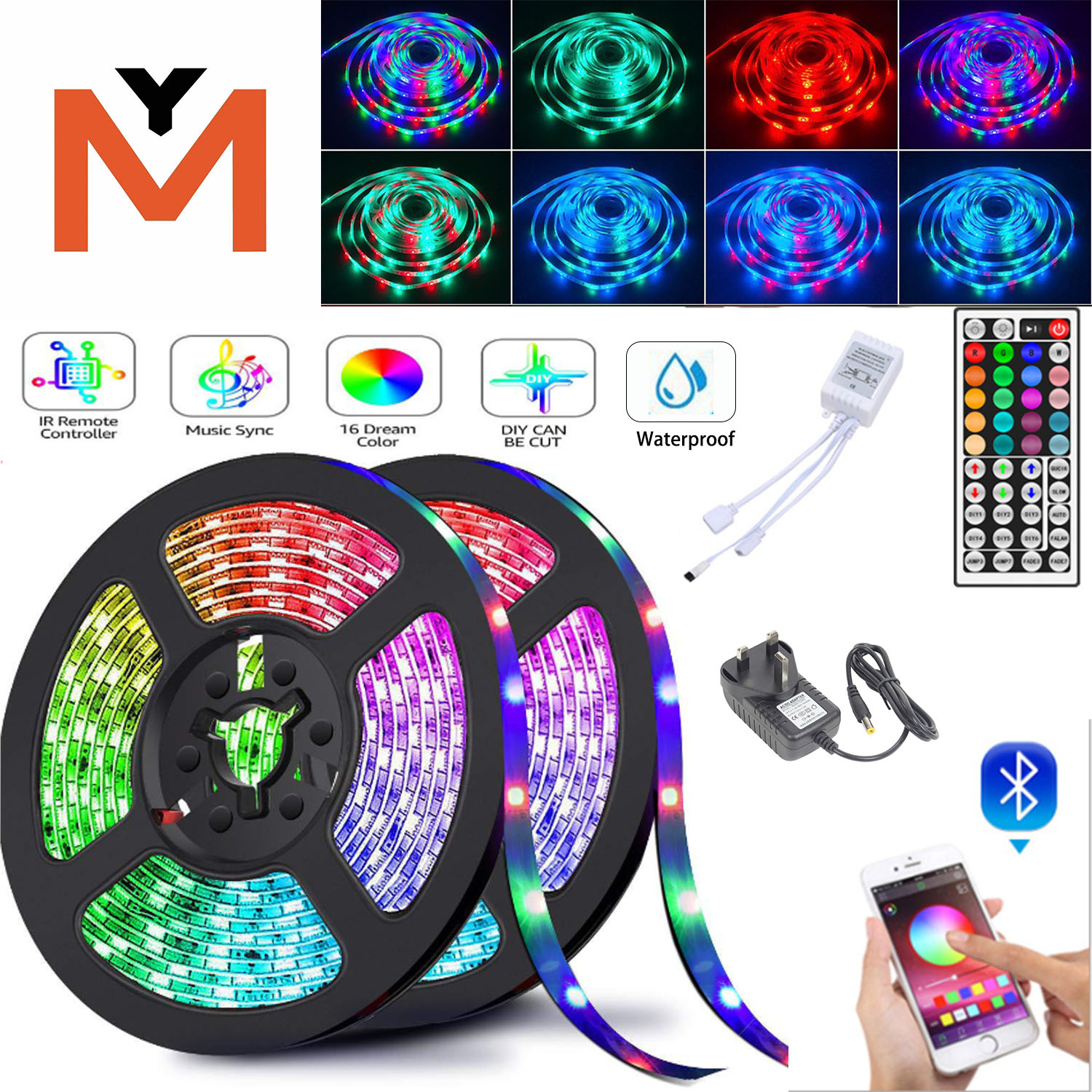 Cuộn Dây Đèn Led RGB Thay Đổi Màu Sắc Kèm Điều Khiển Từ Xa 2835 Tiện Dụng