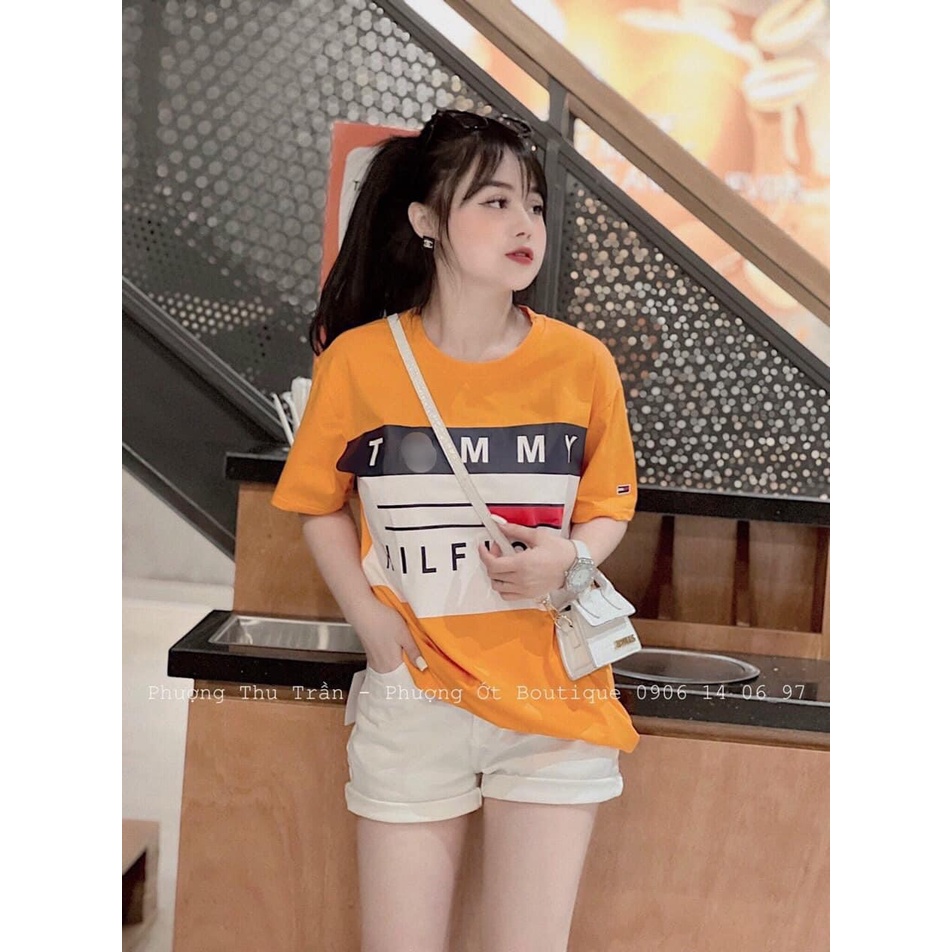 Xả Áo phông pull cam in TONY cho nữ