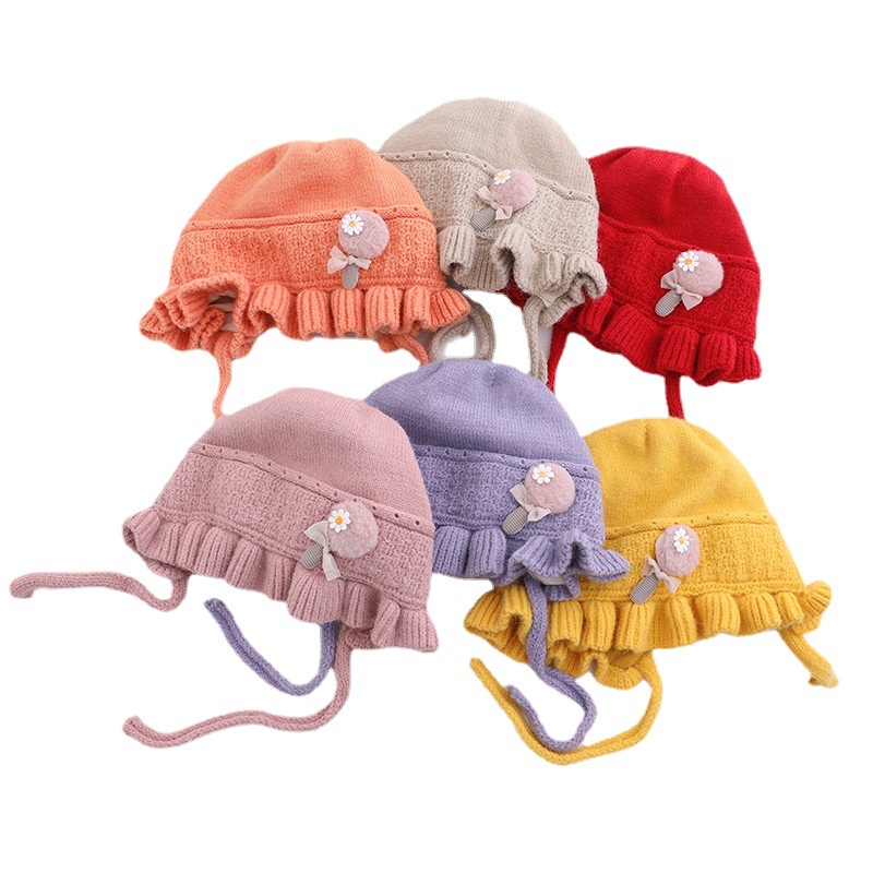 Mũ Bucket Len Ren Cho Bé - Nón Len Bucket Vành Ren Xinh Xắn