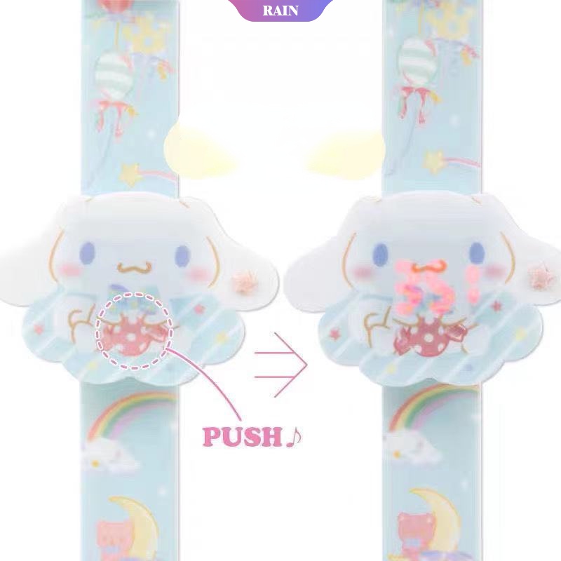 SANRIO Đồng Hồ Đeo Tay Điện Tử Màn Hình LED Kỹ Thuật Số Hình Cinnamoroll My Melody Hello Kitty Pom Pom Purin Sáng Tạo Làm Quà Tặng Cho Trẻ Em