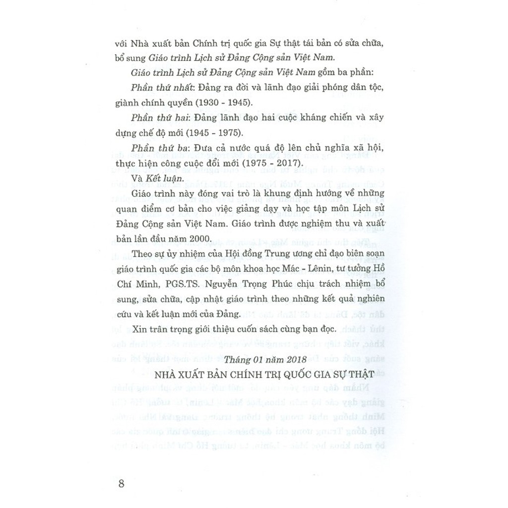 Sách - Giáo Trình Lịch Sử Đảng Cộng Sản Việt Nam