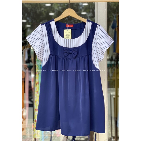 [SIZE 70-100KG] Áo bầu công sở big size cho bầu mập vải lụa cao cấp đũi co dãn thoáng mát đường may cẩn thận