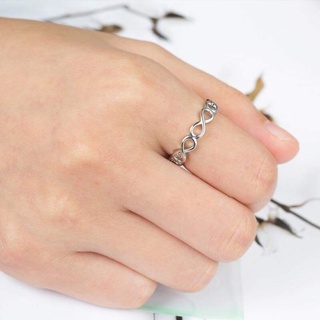 Nhẫn bạc Nhẫn vô cực bạc ta kiểu dáng basic Van jewelry