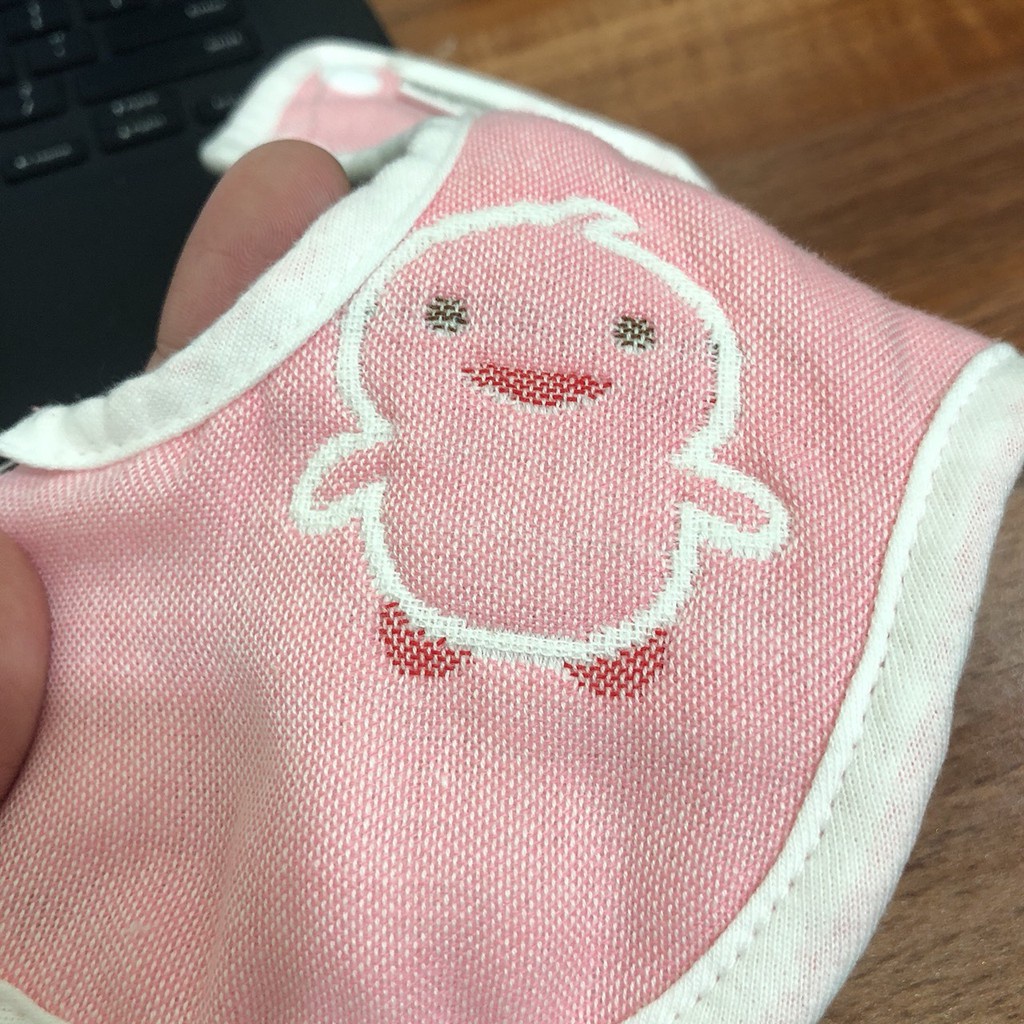 Yếm sợi tre 6 lớp có cúc bấm cho bé yêu - Yếm hoa xoay 360 độ cho bé