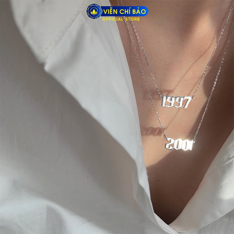 Dây chuyền bạc nữ theo năm sinh chất liệu bạc 925 thời trang phụ kiện trang sức nữ Viễn Chí Bảo D400814