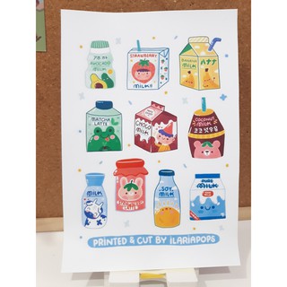 sticker đồ uống siêu cute