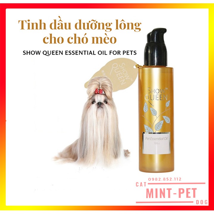 Tinh dầu dưỡng mượt lông cho chó mèo Show Queen 100ml giá rẻ #MintPet