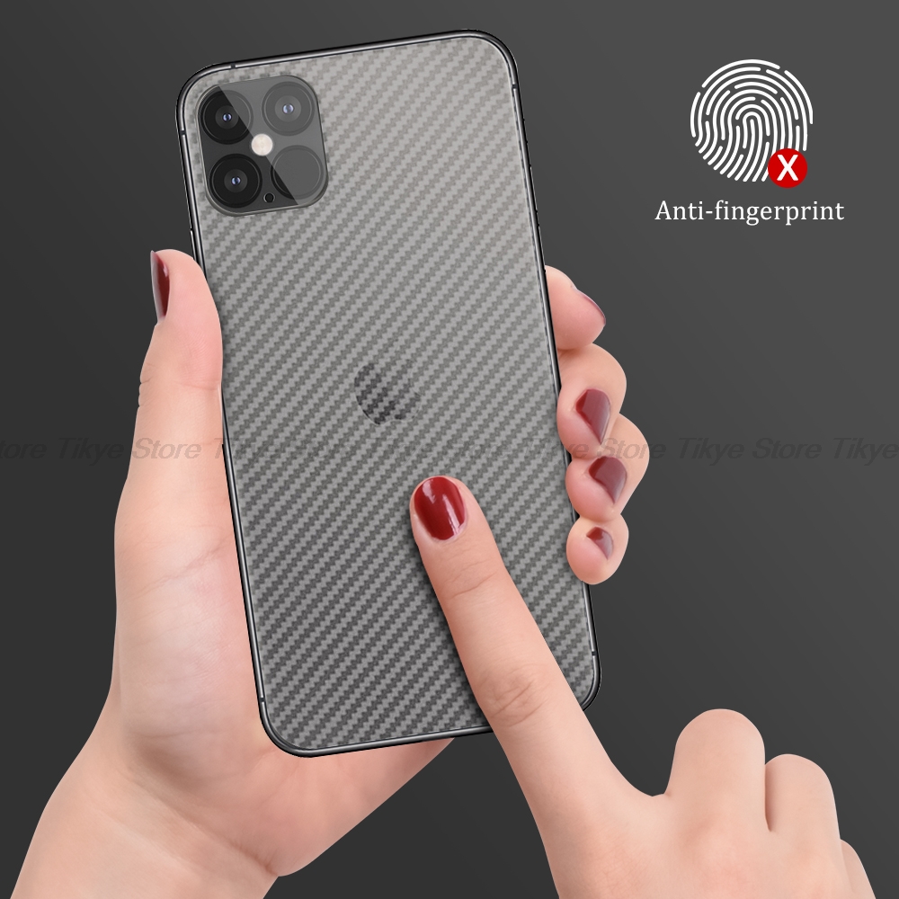 3D trở lại Nhãn dán cho Iphone 6s i11 7plus XR XS MAX 11pro max bảo vệ mặt sau họa tiết sợi carbon