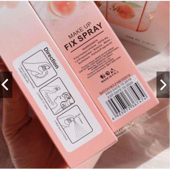 Xịt Giữ Lớp Nền Cố Định Lớp Trang Điểm Kiss Beauty ĐÀO 75ML | BigBuy360 - bigbuy360.vn