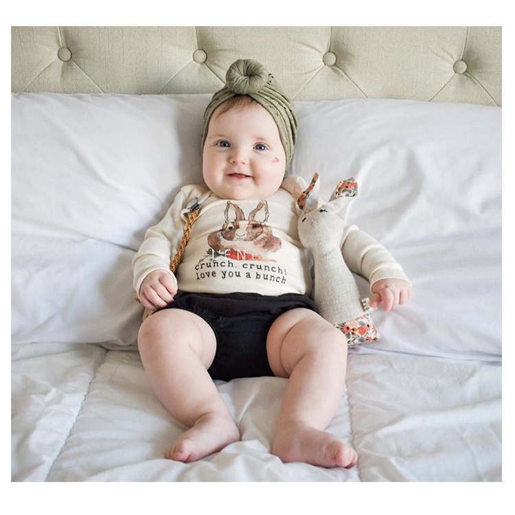 Áo Liền Quần Tay Ngắn Chất Liệu Cotton In Họa Tiết Dễ Thương Thời Trang Mùa Hè Cho Bé 0-2 Tuổi