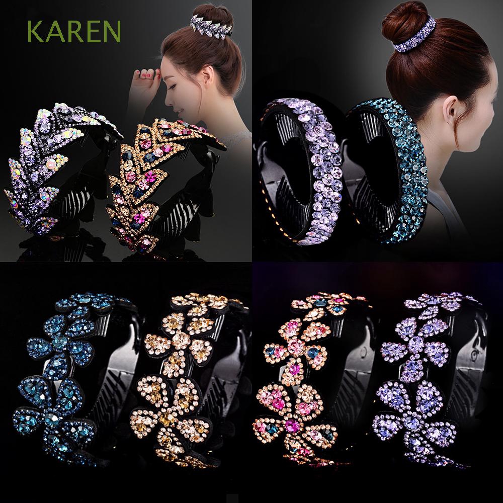 Kẹp tóc móng vuốt đính pha lê thanh lịch thời trang cho nữ