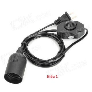 Dây đèn E27 có Dimmer và phích cắm dây 2 mét - Dây đèn E27 có Dimmer