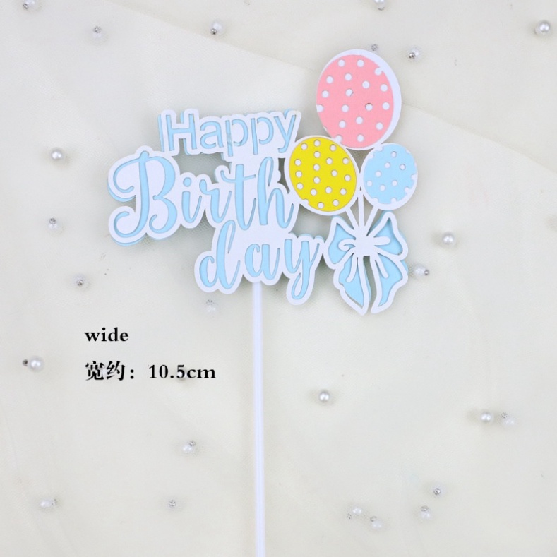 đồ phụ kiện bánh kem [FREESHIP❤️] que cắm happy birthday bóng bay
