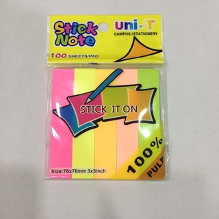 giấy note 5 màu dạ quang (Xấp)