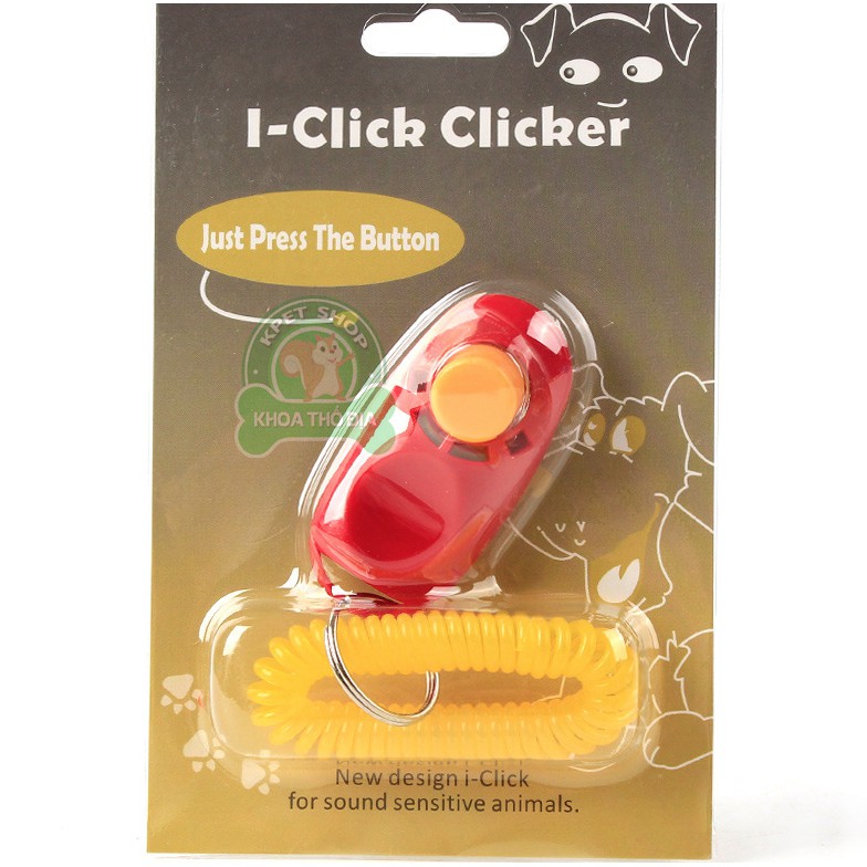 Nút bấm clicker huýt huấn luyện Chó, Mèo, Thỏ, Bọ, Sóc Bắc Mỹ, Vẹt...