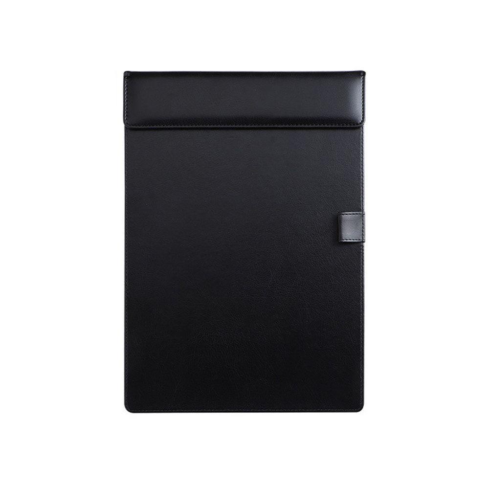 Bìa Kẹp Tài Liệu Khổ A4 Bằng Da PU Màu Đen