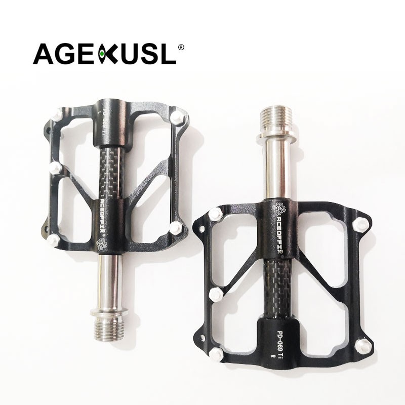 Bàn Đạp Xe Đạp Aceoffix PD069 Trục Titan 3 Bạc Đạn CNC Dành Cho Brompton Dahon JAVA 3 Sixty Mini 165g