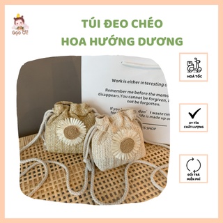 Túi đeo chéo, túi rút hoa hướng dương phong cách Hàn Quốc