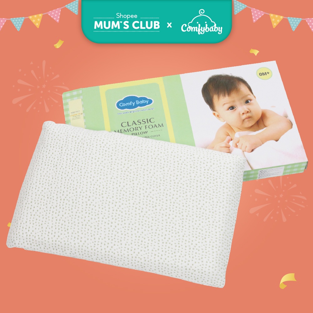 Gối cao su non chống ngạt vỏ sợi tre Bamboo kháng khuẩn tự nhiên, thấm hút mồ hôi tốt Comfybaby - hàng chính hãng