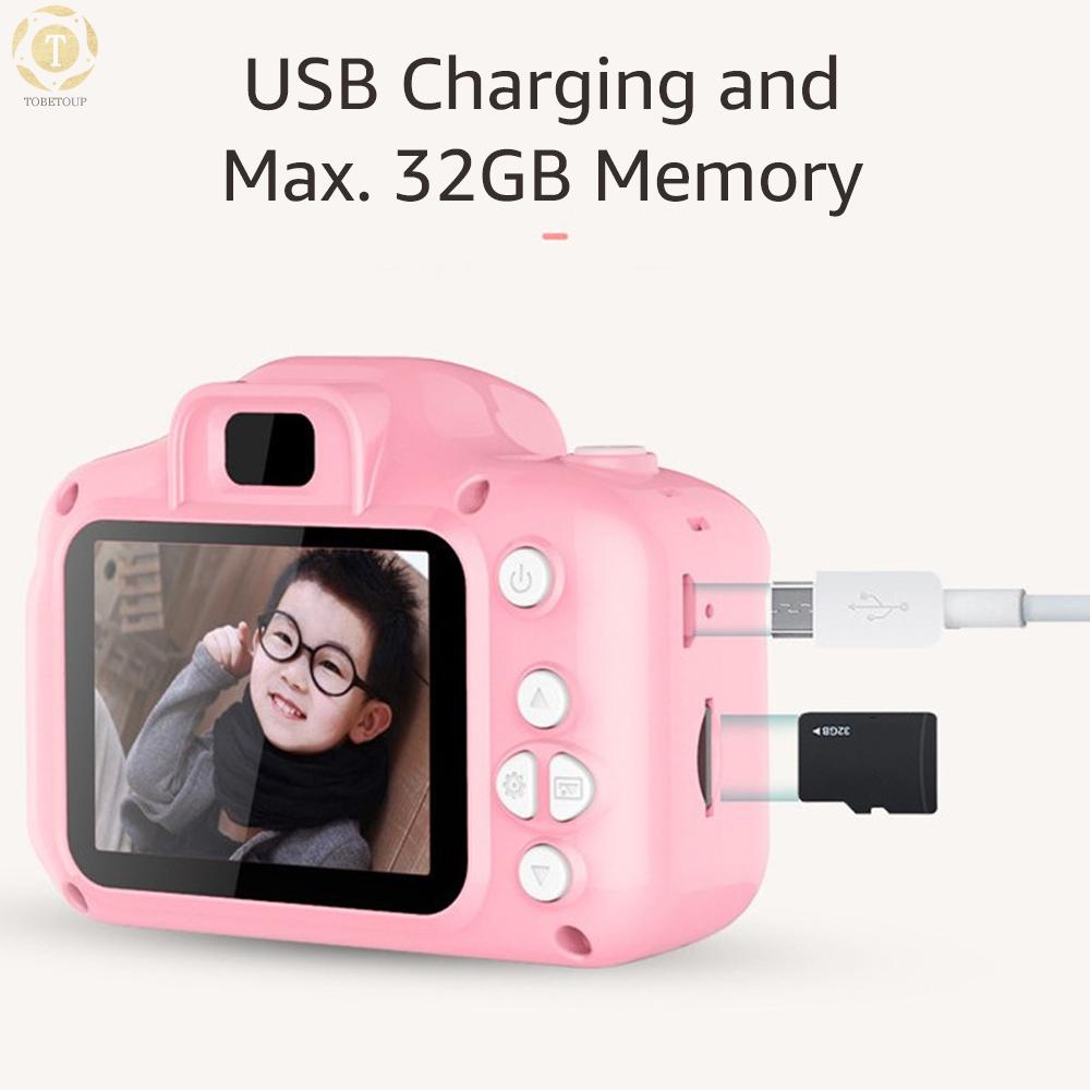 Shipped within 12 hours】 13MP Kids Children Digital Camera 1080P Video Camcorder Educational Toy 2.0 Inches Display Screen for Girls and Boys Built-in Battery with Strap Charging Cable HD Resolution Green Video Camera [TO]