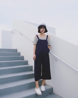 Set jumpsuit + áo trễ vai