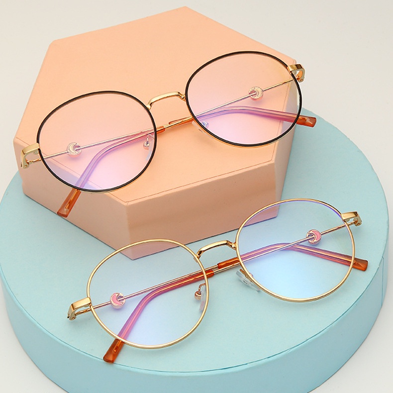 Mắt Kính Cận Thị Gọng Màu Xanh Dương Nhạt Cho Nam Nữ