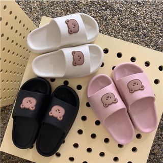 Dép Bánh Mì In Hình Gấu Dễ Thương, Dép Quai Ngang Đế Độn Siêu Nhẹ Mẫu Mới Nhất