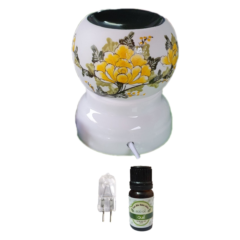 Đèn xông tinh dầu MẪU MỚI MNB tặng 1 chai tinh dầu Eco oil 5ml