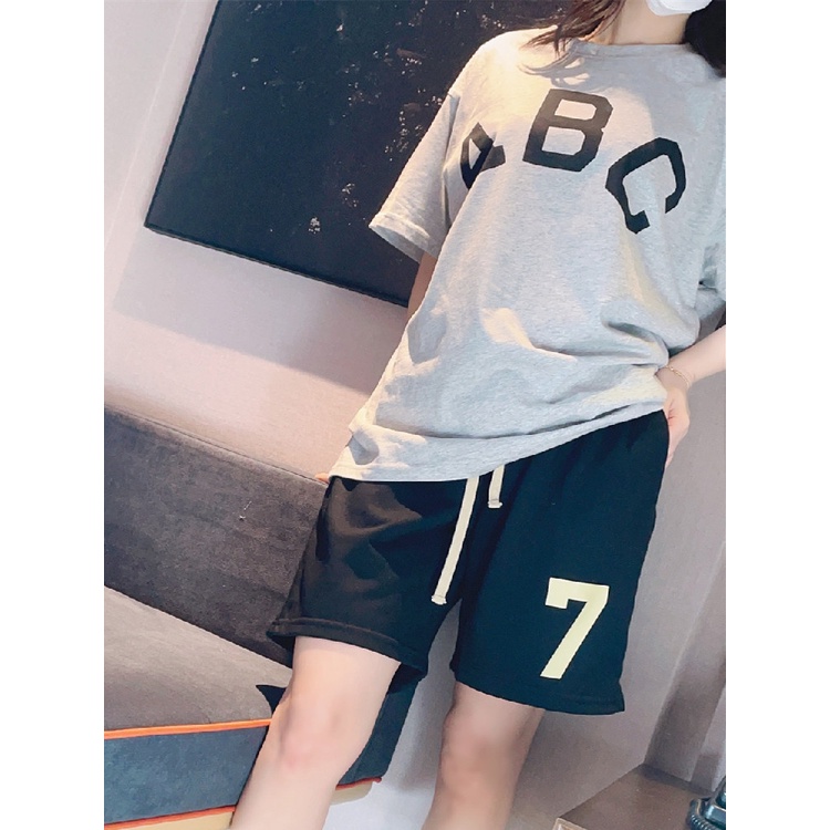 Bộ đồ hè , Set áo thun và quần sooc nữ kiểu dáng thể thao , bộ đồ đi chơi mặc nhà - Ngọc Uyên Store