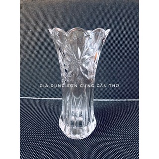 Bình hoa thuỷ tinh 25cm trắng