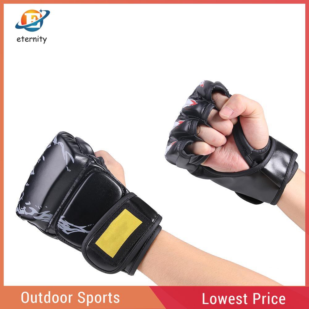 ※Eternity※Durable Grappling Half Finger MMA Gloves Training Punching Boxing Sparring Gloves※