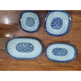 Đĩa bát tràng [lẻ Đĩa Soài] Bộ bát tràng cao câp -Gốm sứ xanh lam