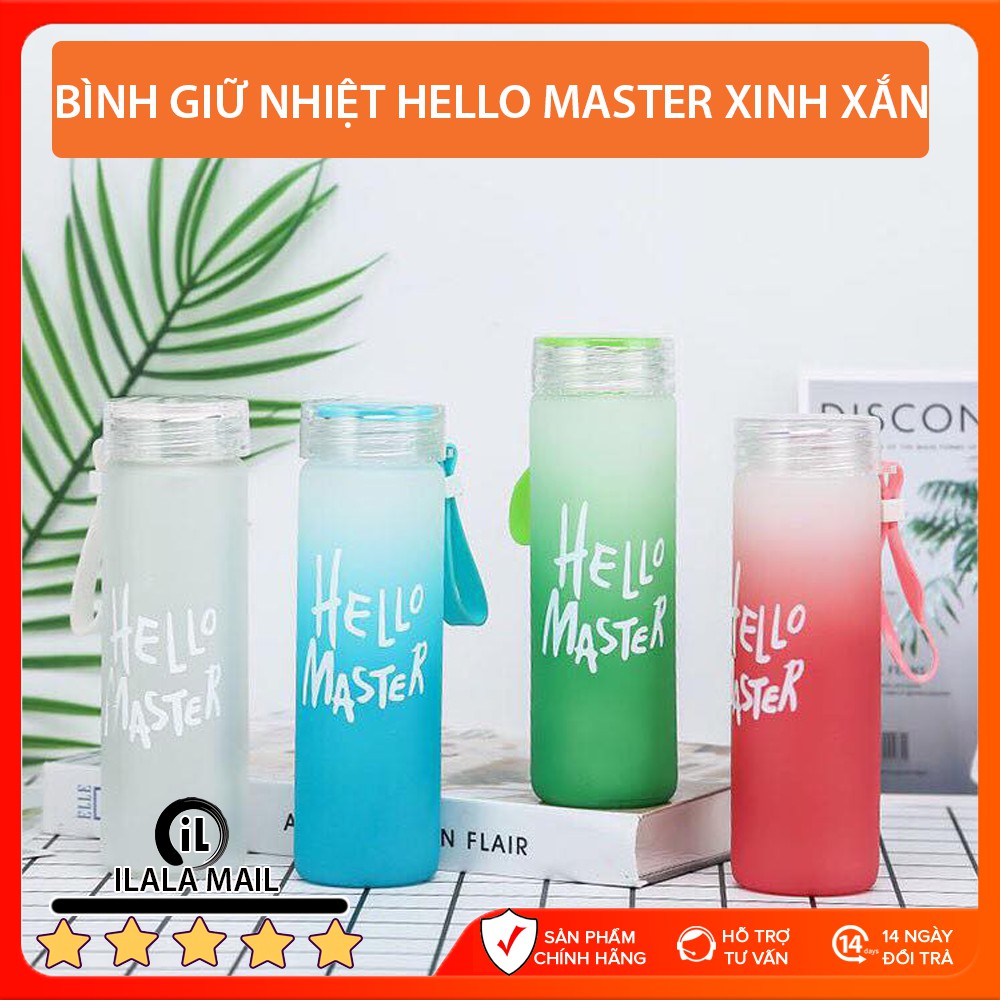 Bình Nước Thủy Tinh Hello Master sản xuất bằng công nghệ sản xuất tự động tạo nên chai thủy tinh chất lượng tốt, đẹp tự