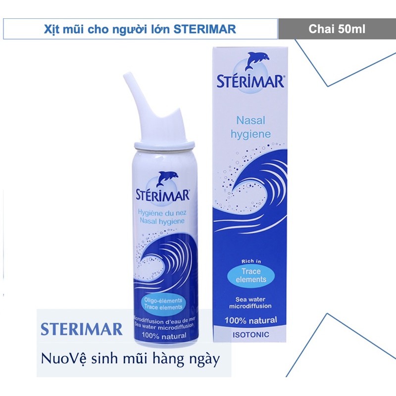 [Nhà thuốc HD] Xịt mũi con cá heo Sterimar cho người lớn và trẻ nhỏ (sẵn 3 loại)