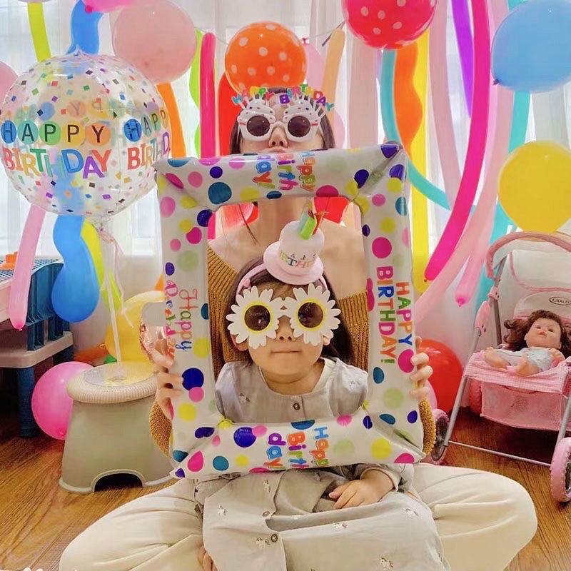 Bóng hình khung ảnh chụp hình dễ thương sinh nhật hàn quốc