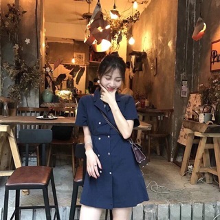 Đầm cổ vest