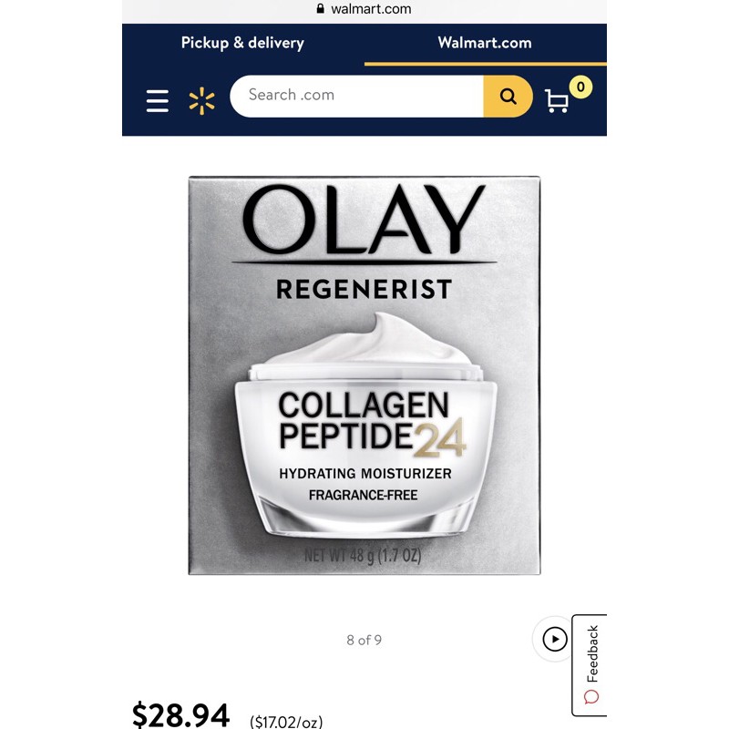 [Hàng Mỹ]Kem Dưỡng Ẩm Tái Tạo Da Olay Collagen Peptide 24 Fragrance Free 48g