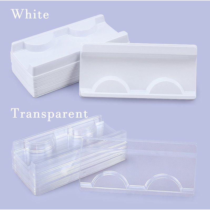 Đặt 20/50 của một khay nhựa dày 25mm với lông mi nhân tạo