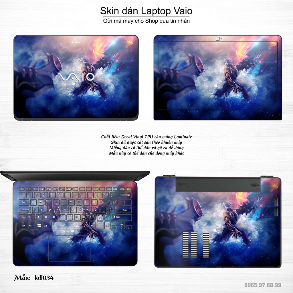 Skin dán Laptop Sony Vaio in hình Liên Minh Huyền Thoại _nhiều mẫu 4 (inbox mã máy cho Shop)