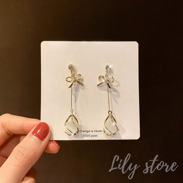 Bông Tai nữ Dáng Dài Phong Cách Hàn Quốc Tiểu Thư Điệu Đà