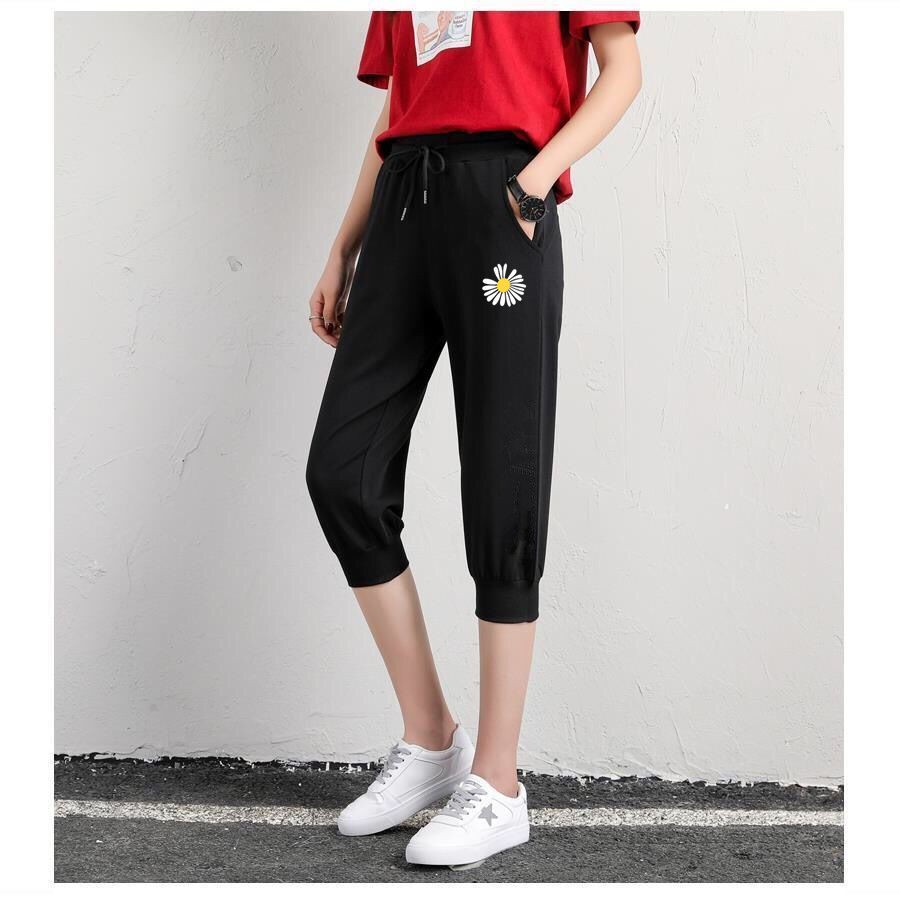 Large Size Women's Clothing Capri Pants Srasull Feet Sports Pants Thin Loose Shorts Harem Pants High-Waisted Trousers Fa