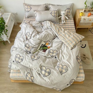 💝💝 set ga gối cotton tổng hợp họa tiết hình tim xám 💝💝