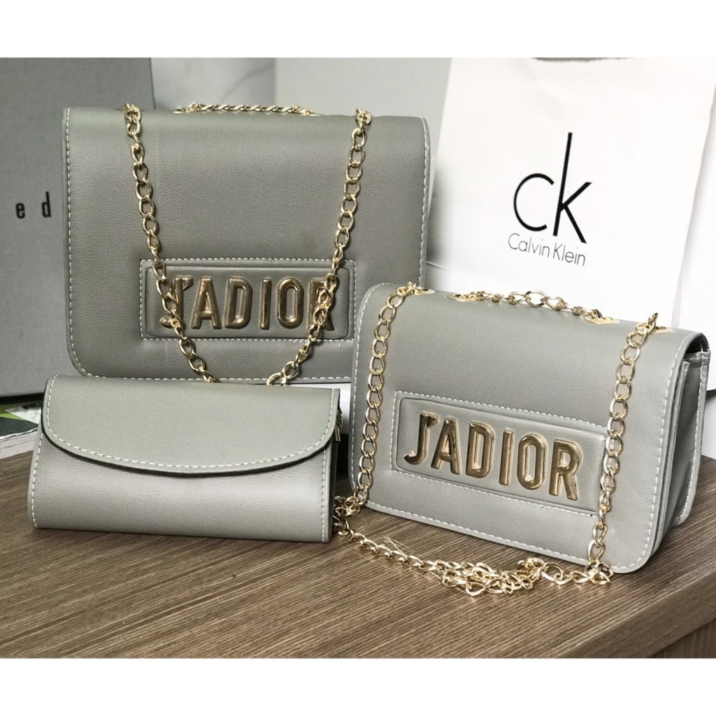 Combo Bộ 3 Túi Xách JADl0R Dây Xích Da Mềm Sang Trọng - RY262