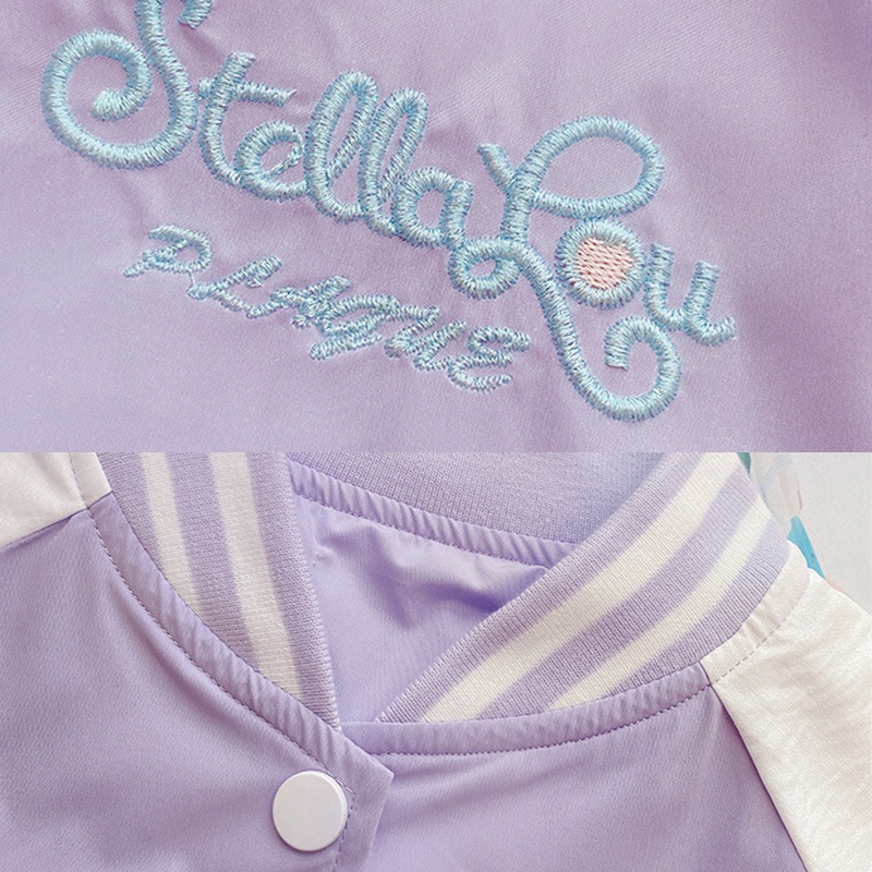 Áo Khoác Bóng Chày Hình Thỏ Hoạt Hình Xinh Xắn Cho Bé Gái