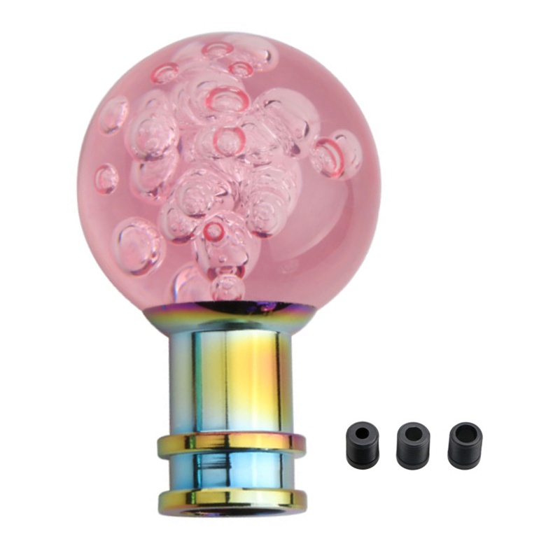 Tay Nắm Cần Gạt Số Xe Hơi Bằng Acrylic Trong Suốt Đính Pha Lê Nhiều Màu